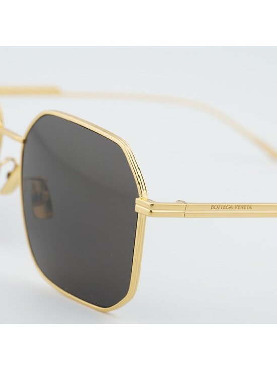 Bottega Veneta BV1108SA 001 Sunglasses Gold Square Frame, Grey Lenses main image 11